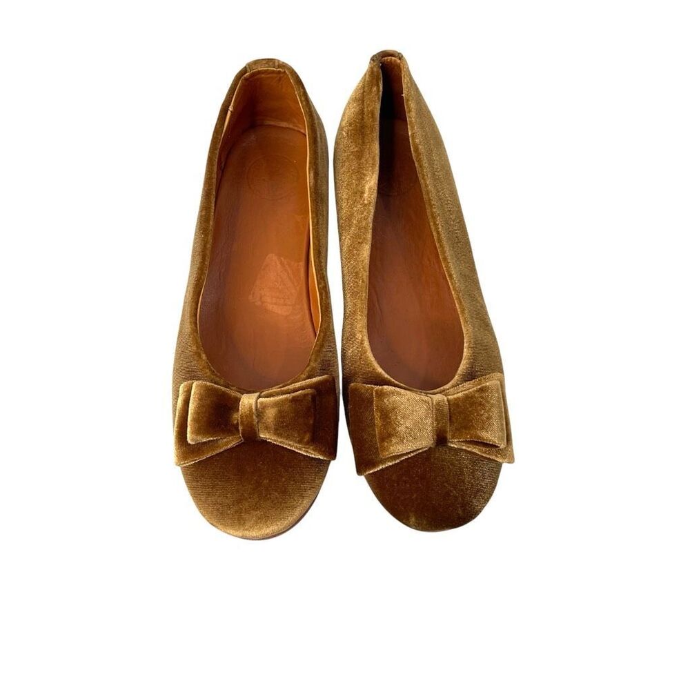 Two Pretty velvet bow‎ ballerina flats Size 36 - Picture 2 of 7